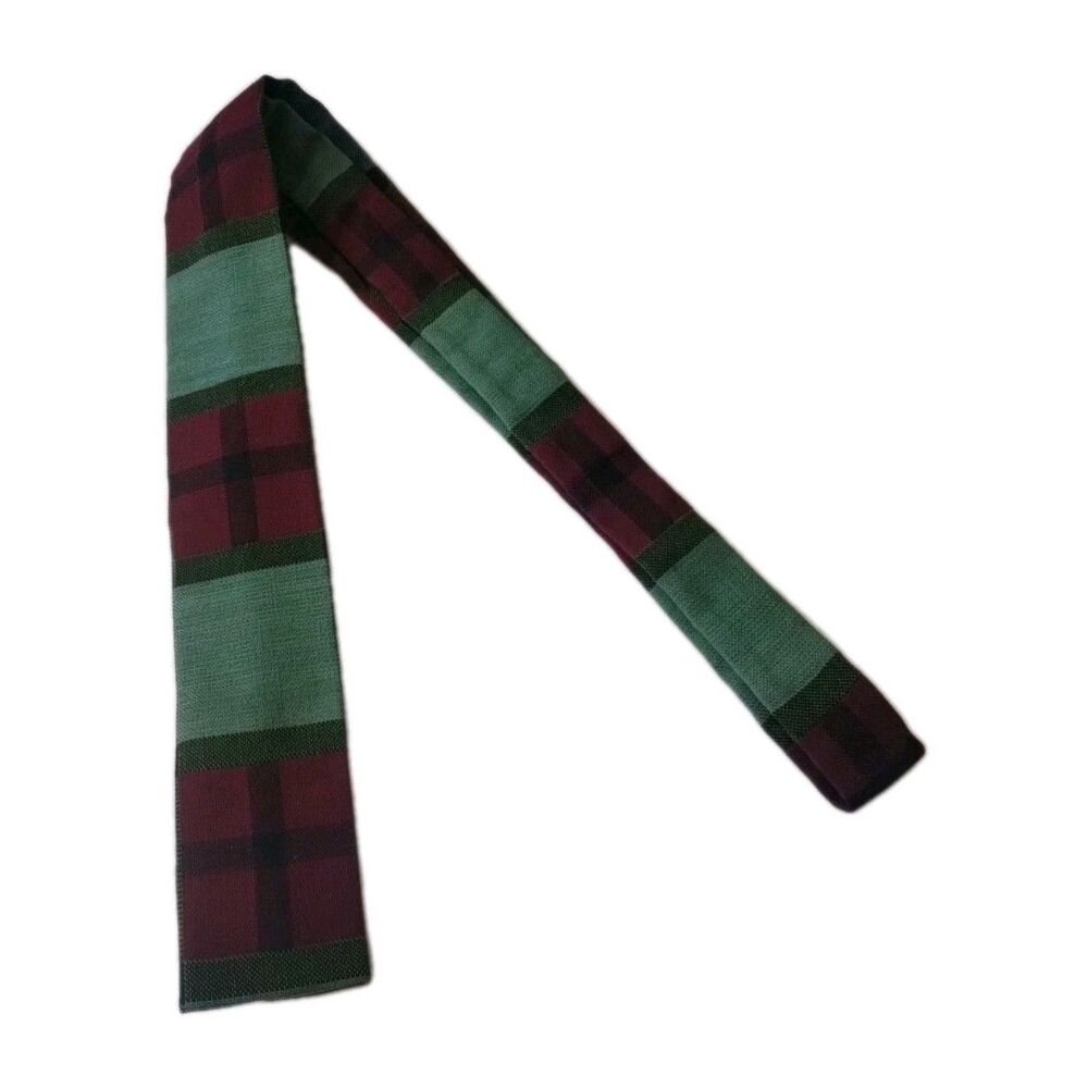 The Taylor Tie Preppy Striped Cotton Square Tip Textured 52" Length 2" Wide